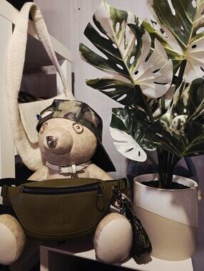 Coach Collectible Bear In Signature Canvas